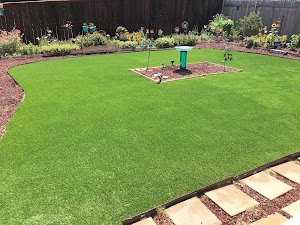 Team of professional turf installers